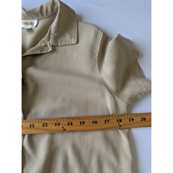 Talbots Maxi Dress W/ Matching Jacket Womens Size 8 Lyocell Beige Minimalist VTG - Picture 10 of 11